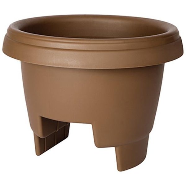 Fiskars Fiskars 477125-1001 12 in. Chocolate Deck Rail Planter 183114